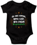 printfashion Apa pedig szerencsés - Baba Body - Fekete (7898690)