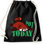 printfashion Not today - Vörös panda - Sportzsák, Tornazsák - Fekete (13326402)