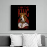 printfashion I am the king - kutya - Vászonkép - Fekete (7075547)