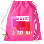 printfashion music is my life - Sportzsák, Tornazsák - Fukszia (1042313)