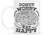 printfashion Donut worry eat happy - Bögre - Fehér (15161591)