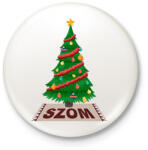 printfashion Karácsonyfa szom - Kitűző, hűtőmágnes - Fehér (14664115)