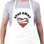 printfashion STAY AWAY - Kötény - Fehér (11443905)