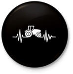 printfashion Traktor pulzus - Kitűző, hűtőmágnes - Fekete (3095947)