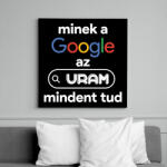 printfashion Minek a google az uram mindent tud - Vászonkép - Fekete (16393058)