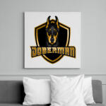 printfashion Doberman - Vászonkép - Fehér (6628709)