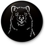 printfashion Fehér quokka - Kitűző, hűtőmágnes - Fekete (14001594)