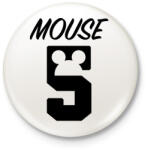 printfashion Mouse 5 - Kitűző, hűtőmágnes - Fehér (3077438)