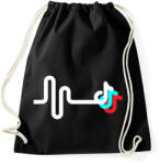 printfashion TikTok - Sportzsák, Tornazsák - Fekete (1931411)