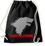 printfashion Trónok Harca - winter is coming - Sportzsák, Tornazsák - Fekete (11527938)
