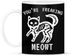 printfashion Freaking meowt - Bögre - Fekete (7853364)