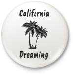 printfashion California Dreaming - Fekete - Kitűző, hűtőmágnes - Fehér (3080510)
