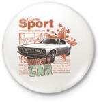 printfashion muscle car - Kitűző, hűtőmágnes - Fehér (4637114)