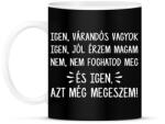 printfashion Igen, várandós vagyok - Bögre - Fekete (15750806)