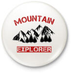 printfashion Mountain - Kitűző, hűtőmágnes - Fehér (4232568)