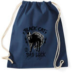 printfashion Fekete macska - Sportzsák, Tornazsák - Sötétkék (168961)