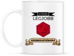 printfashion A Világ Legjobb Szerepjátékosa (Fekete) - Bögre - Fehér (2651172)