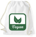 printfashion Vegán logó - Sportzsák, Tornazsák - Fehér (12695593)