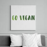 printfashion Go vegan - Vászonkép - Fehér (12697699)