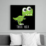 printfashion Tree Rex - Vászonkép - Fekete (6659149)