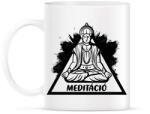 printfashion Meditáció - Lótuszülés - Bögre - Fehér (6875474)