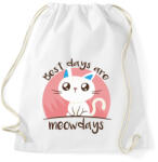 printfashion Cica the best days - Sportzsák, Tornazsák - Fehér (4223108)