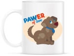 printfashion PAWer of love - kutyusos póló - Bögre - Fehér (852078)