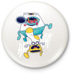 printfashion Mosógép vs. Zokni - Kitűző, hűtőmágnes - Fehér (5225381)