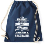 printfashion Van egy őrült húgom és. . . - Sportzsák, Tornazsák - Sötétkék (971632)