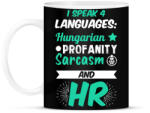printfashion I speak 4 languages - Bögre - Fekete (15475319)