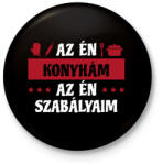 printfashion AZ én konyhám - Kitűző, hűtőmágnes - Fekete (7551375)