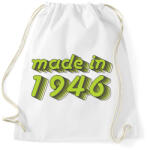 printfashion made-in-1946-green-grey - Sportzsák, Tornazsák - Fehér (480390)