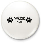 printfashion Yorkshire terrier MOM - Kitűző, hűtőmágnes - Fehér (3088821)