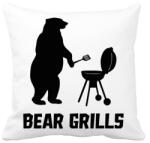 printfashion Bear Grills - Párnahuzat, Díszpárnahuzat - Fehér (13688275)