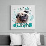 printfashion Mopsz firka - Vászonkép - Fehér (11852069)