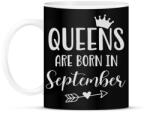 printfashion QUEENS are born in September - Bögre - Fekete (5500957)
