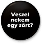 printfashion Kaphatok? - Kitűző, hűtőmágnes - Fekete (5175006)