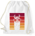 printfashion Retro láma - Sportzsák, Tornazsák - Fehér (14250971)