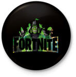 printfashion Fortnite - Kitűző, hűtőmágnes - Fekete (16627807)