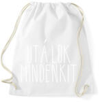 printfashion utálok mindenkit1 - Sportzsák, Tornazsák - Fehér (6845007)