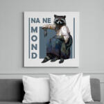 printfashion Na ne mond - Mosómedve - Vászonkép - Fehér (7073226)