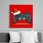 printfashion Karácsonyi gamer - Vászonkép - Piros (9459672)