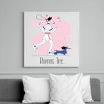 printfashion Running Time - Vászonkép - Fehér (7165372)