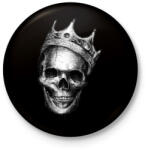 printfashion Király koponya - Kitűző, hűtőmágnes - Fekete (3098723)