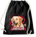 printfashion Labrador firka - Sportzsák, Tornazsák - Fekete (11852388)