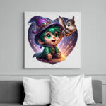 printfashion Varázslófiú vízilóval - Vászonkép - Fehér (16078713)