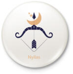 printfashion Nyilas minta - Kitűző, hűtőmágnes - Fehér (6273769)