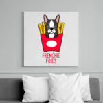 printfashion Frenchie Fries - Vászonkép - Fehér (6630845)