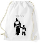 printfashion Time is precious, don't waste it - Sportzsák, Tornazsák - Fehér (1741026)