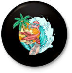 printfashion flamingo - Kitűző, hűtőmágnes - Fekete (13660180)